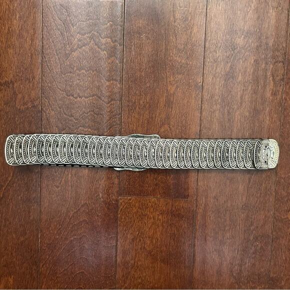 Vintage Silver and Rhinestone Embellished Stretchy Belt main image 5